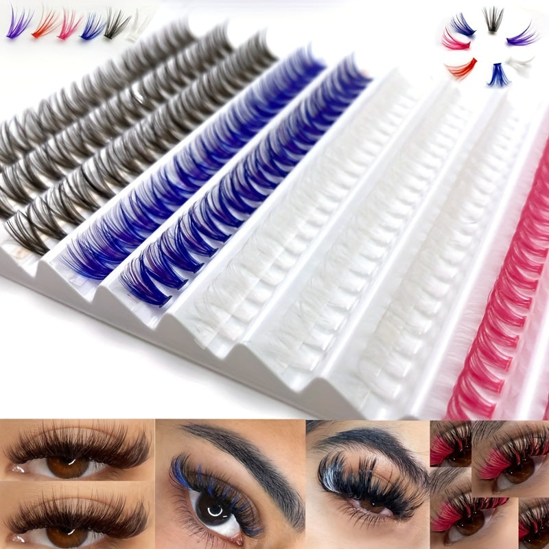 200pcs Cluster Lashes Individual Eyelashes Extension Natural Soft Fans DIY Lash