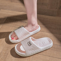 Women's Bear Print Pillow Slides Soft Sole Lightweight Indoor Shoes
