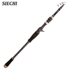 SIECHI Telescopic Carbon Fishing Rod Lightweight Spinning and Casting Rod