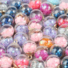 20pcs Colorful Star Sequins Glass Ball Pendant Craft Accessories