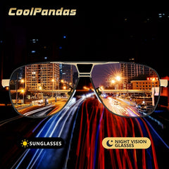 Magnesium Photochromic Night Vision Glasses Polarized Sunglasses