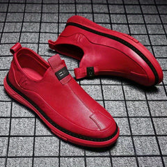 Men's Zipper Loafers Casual Slip-on Shoes