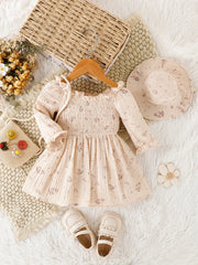 Baby Girl Bubble Dress & Hat Set