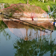 10m 32 8ft Round Fishing Net for Saltwater Freshwater