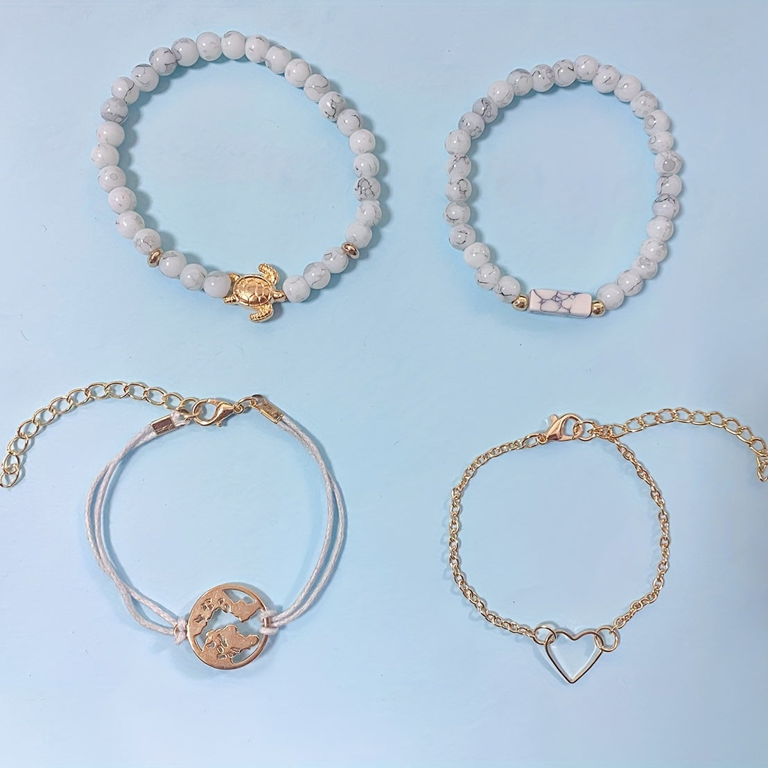 Adjustable 14K Plated Bracelet Kit for Women & Girls