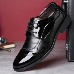 Men's British Style Derby Shoes - Wedding Business Dress Shoes