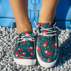 Women's Christmas Santa Claus Sneakers Lightweight Casual Shoes