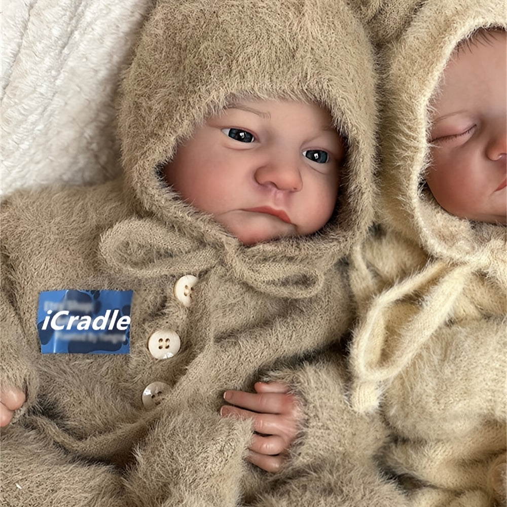 19 Inch Reborn Baby Doll Twins - Awake or Sleeping - Hand Painted Skin