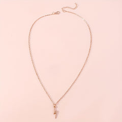 Stylish Golden Lightning Pendant Necklace for Her