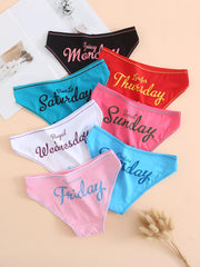 7 Pack Women's Pattern Mixed Panties Set