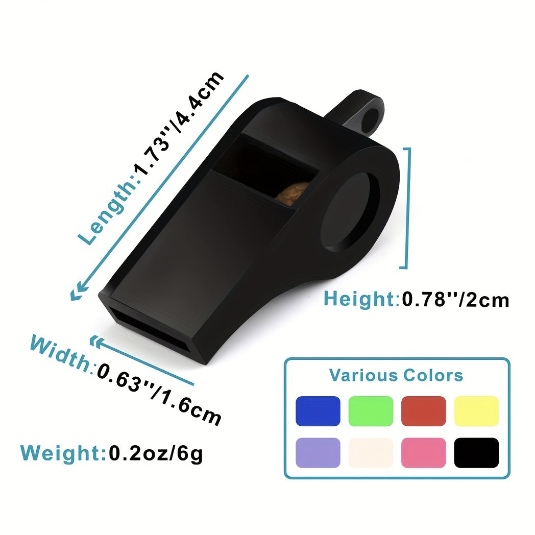 2pcs Plastic Whistles with Lanyard for Sports Coaching and Emergencies