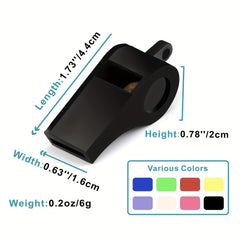 2pcs Plastic Whistles with Lanyard for Sports Coaching and Emergencies