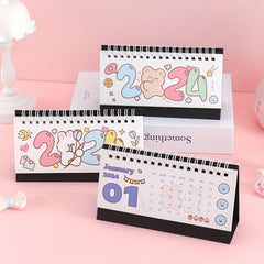 Cartoon Desk Calendar - October to December - Planning & Organizing Schedule