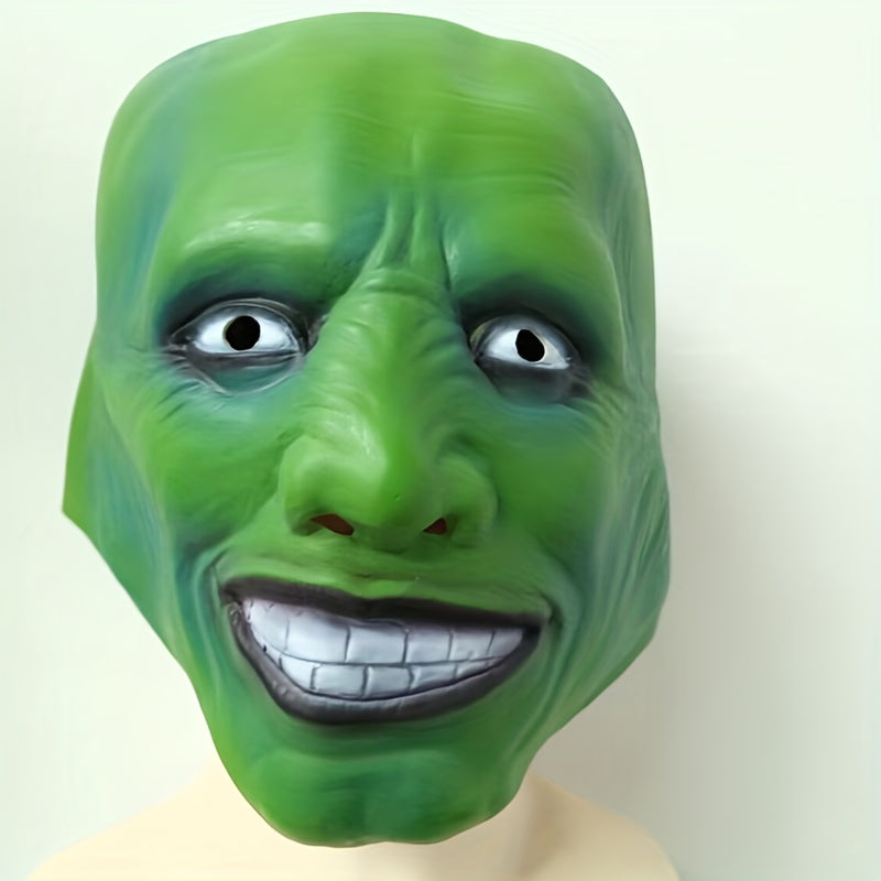 Men's Halloween Clown Face Mask Green Joker Mask