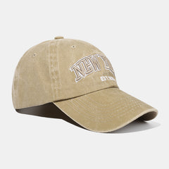 Vintage Washed Distressed Letter Embroidered Cap