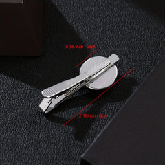 Vintage Piano Keyboard Music Note Round Tie Clip Buckle Gift