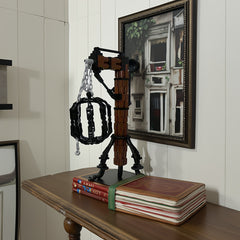 Dark Industrial Style Medieval Torture Rack Model with Chains and Iron Cage