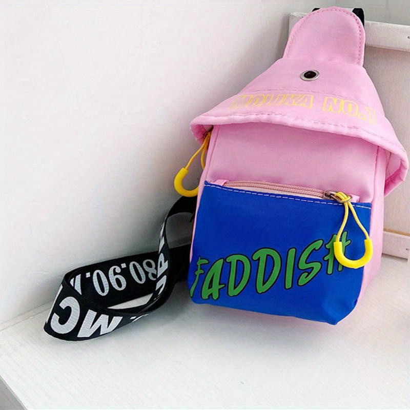 Kids Block Chest Bag Small Shoulder Bag Boys Crossbody Bag