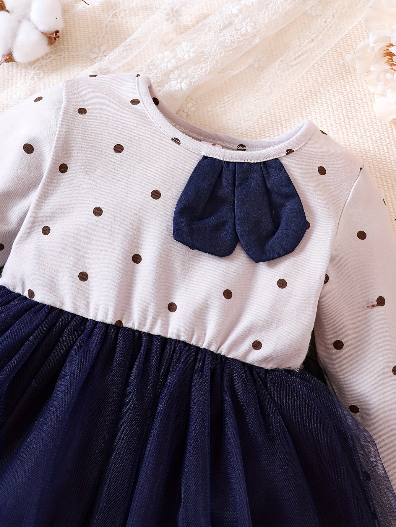Sweet Knitted Baby Girls Mesh Dress Party Princess Dress