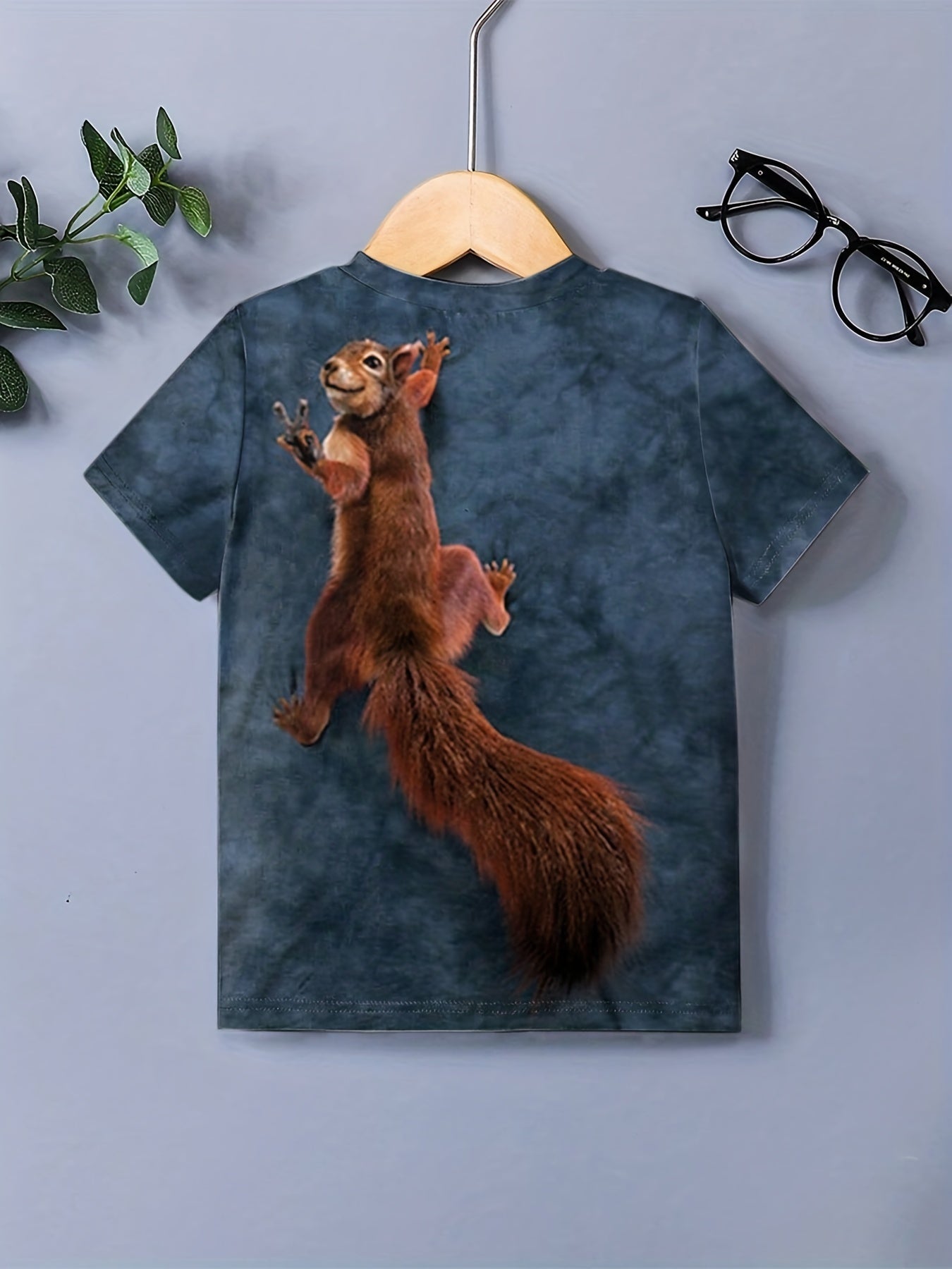 Boys' 3D Squirrel Graphic T Shirt Ideal for Outdoor Fun