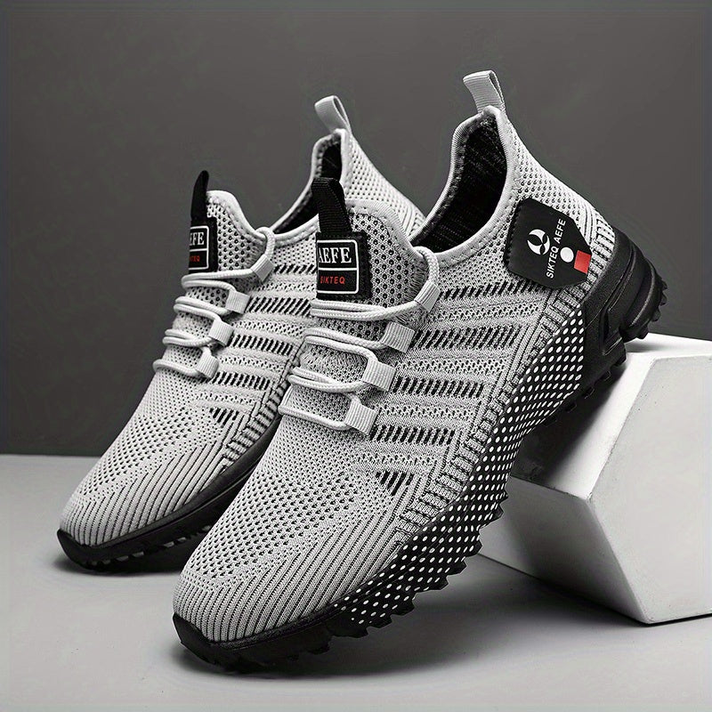 Men's Breathable Running Shoes Soft Sole Sneakers Lace Up