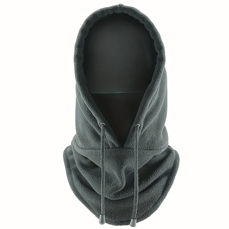 Winter Windproof Hood with Ear Protection and Neck Cover Warm Plush Skiing Mask