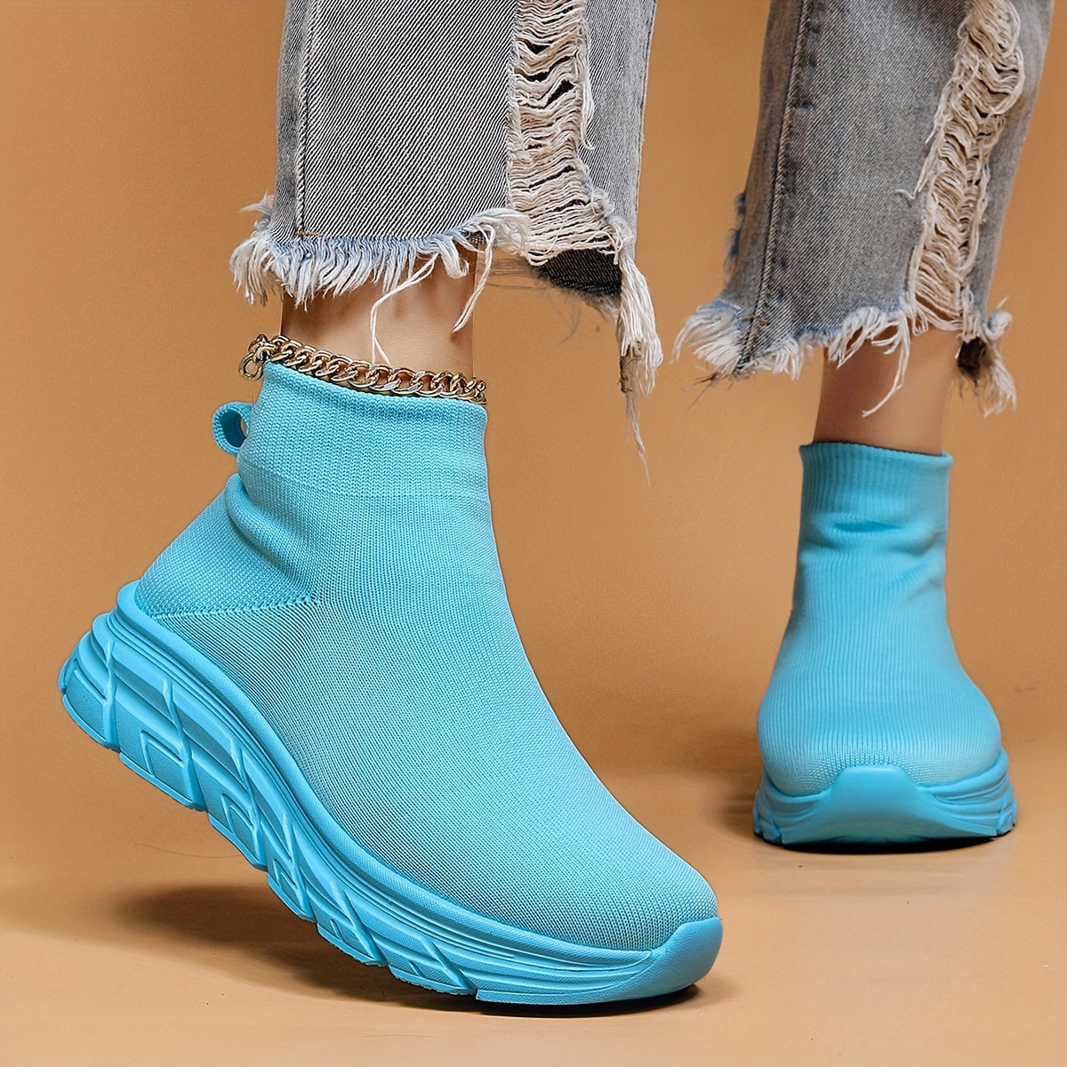 Breathable Slip On Mesh Running Shoes Soft Shock Absorption Outdoor Sneakers