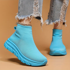 Breathable Slip On Mesh Running Shoes Soft Shock Absorption Outdoor Sneakers