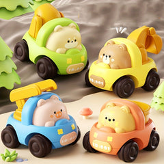 2pcs Animal Racing Car Toy Set - Push Car Toys