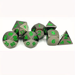 7pcs Zinc Alloy Metal Dice Set for Table Games