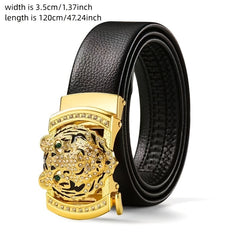 Men's Auto Buckle Belt with Gemstones & Diamonds