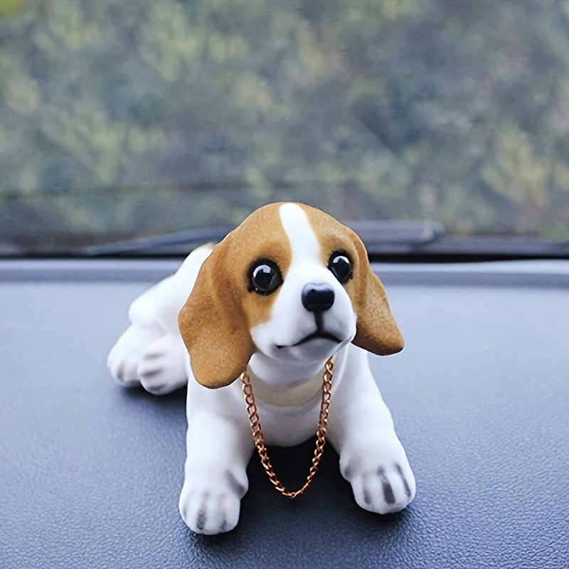 5pcs Dolls Shaking Head Dog Ornaments Car Decoration
