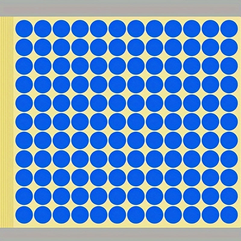 15pcs 1.27cm Round Neon Coding Dot Label 7 Colors Wheel Sticker