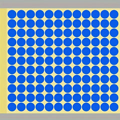 15pcs 1.27cm Round Neon Coding Dot Label 7 Colors Wheel Sticker