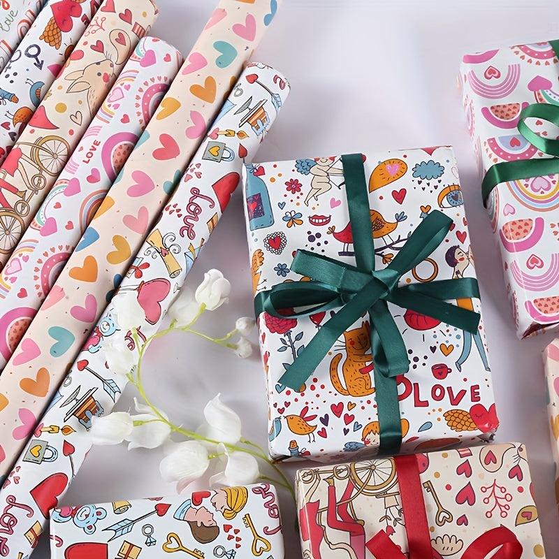 6pcs 50 Christmas Gift Wrapping Paper Holiday Arts Crafts Decorations