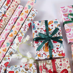6pcs 50 Christmas Gift Wrapping Paper Holiday Arts Crafts Decorations