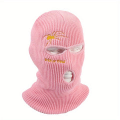 Spider Embroidery Balaclava Hat Ski Knitted Hat