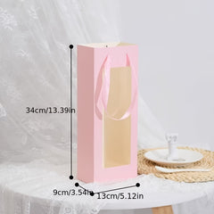 10pcs Transparent Showcase Bag Fresh Flower Box Packaging