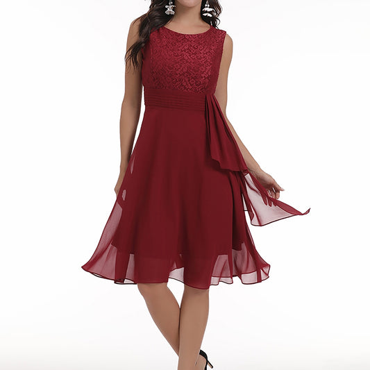 Women's Lace Chiffon Party Cocktail Dress