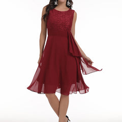 Women's Lace Chiffon Party Cocktail Dress