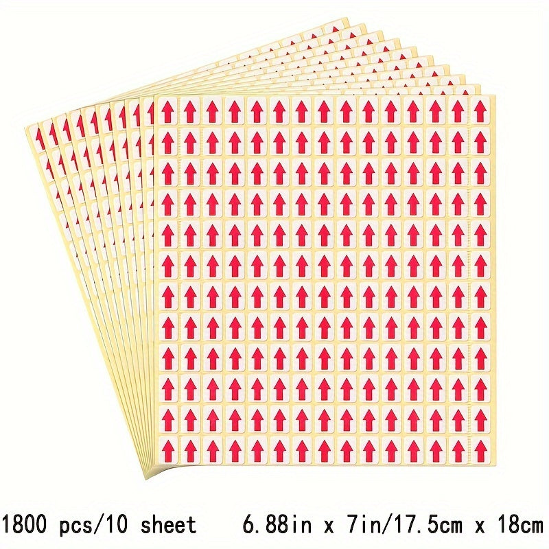 10 Red Arrow Stickers Self Adhesive Labels for Inspection Defec