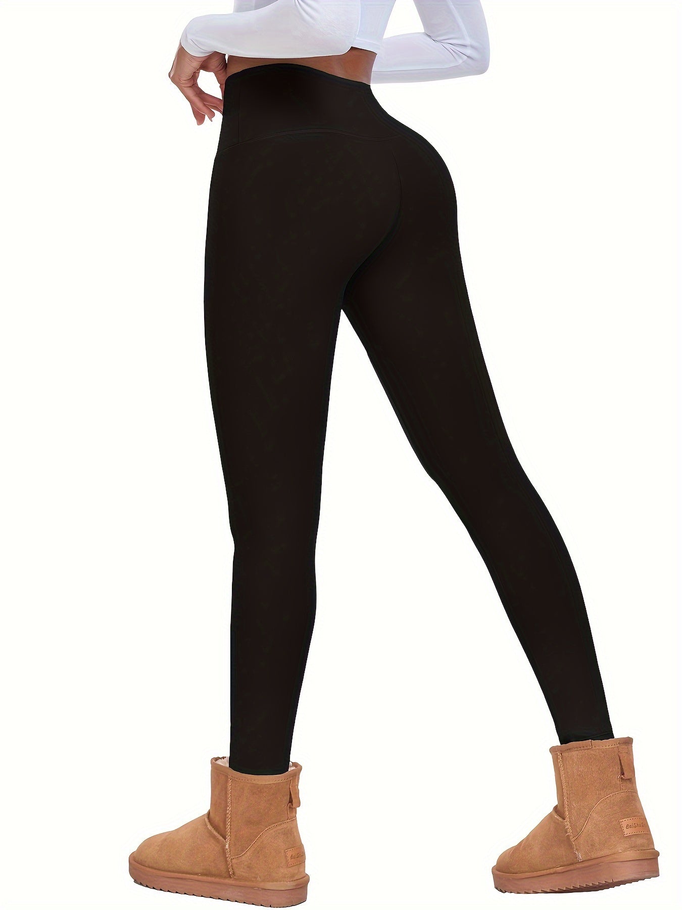 High Waist Solid Stretchy Yoga Pants for Women