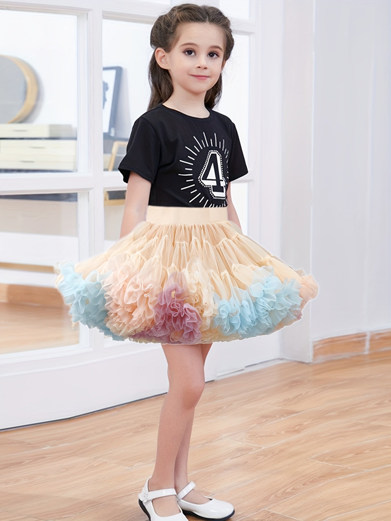 Soft Nylon Tutu Skirt for Girls - Dance Ballet Birthday Parties