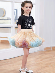 Soft Nylon Tutu Skirt for Girls - Dance Ballet Birthday Parties