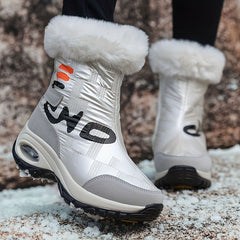 Women's Warm Snow Boots Platform Comfortable Walking Shoes Winter High Tube Boot