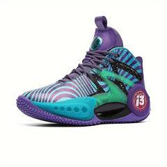 Stylish Luminous Basketball Shoes For Boys Anti Slip High Top Shoes