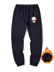 Alien Print Men's Warm Jogger Sweatpants
