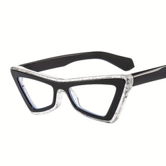 Cat Eye Clear Lens Glasses Anti Light Reading Glasses