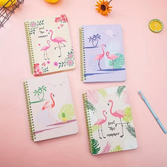 Flamingo Diary Spiral Coil Notebook 60 Pages