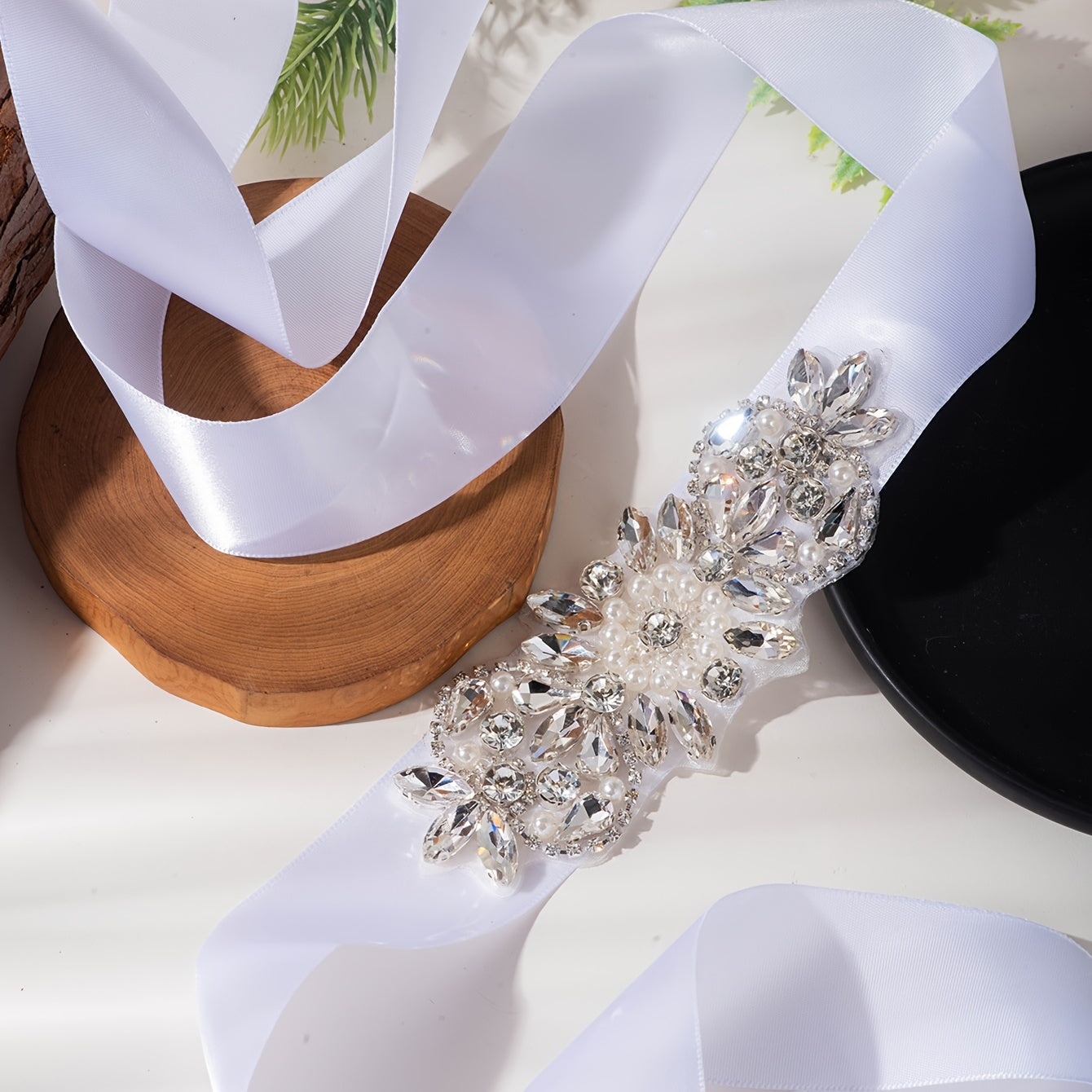 Crystal & Pearl Bridal Belt Wedding Accessory